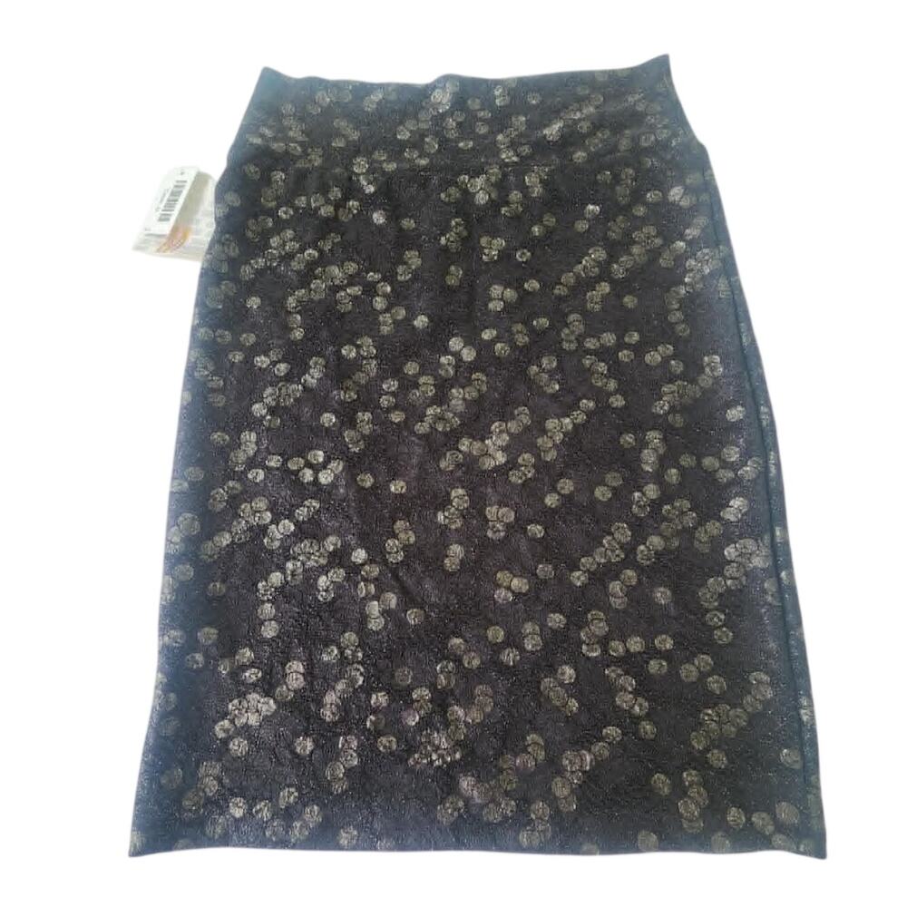 LulaRoe Elegant Cassie Skirt, Black, NWT - Night Out, Medium